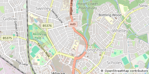 Map of Wigan