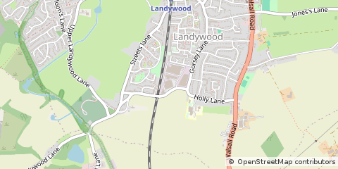 Map of Great Wyrley, Walsall