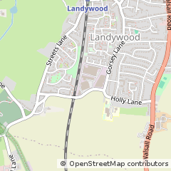 Map of Great Wyrley, Walsall