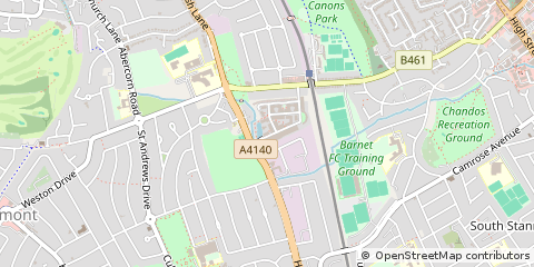 Map of Stanmore, Middlesex