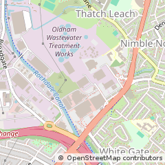 Map of Oldham, Lancashire