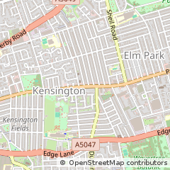 Map of Liverpool, Merseyside