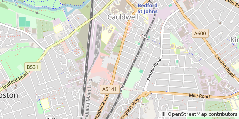 Map of Bedford