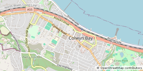 Map of Conwy, Clwyd