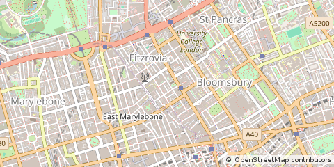 Map of Fitzrovia, London