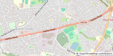 Map of Bradford, West Yorkshire