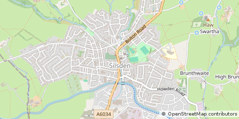 Map of Keighley, West Yorkshire