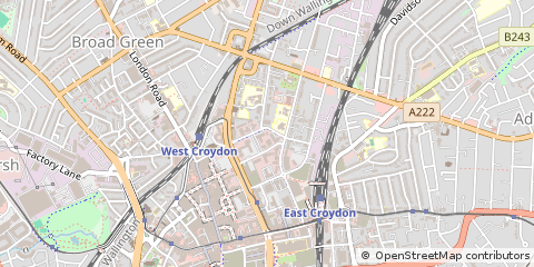 Map of Croydon