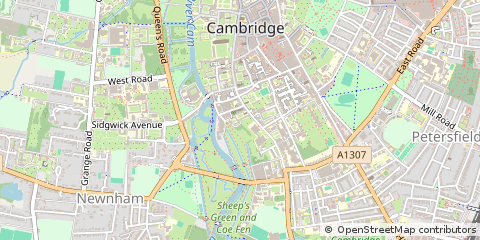 Map of Cambridge, Cambridgeshire