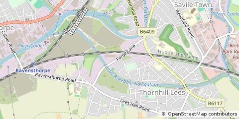 Map of West Yorkshire