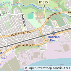 Map of Wallsend, Tyne and Wear