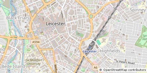 Map of Leicester