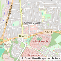Map of Farnborough, Hampshire