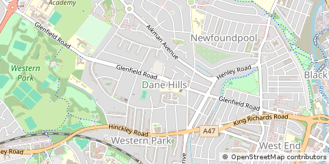 Map of Leicester