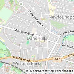 Map of Leicester