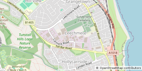 Map of Sunderland