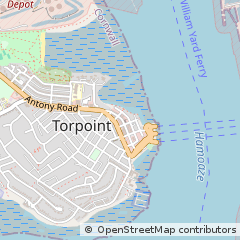 Map of Torpoint, Cornwall