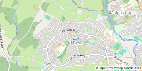 Map of Newport, Gwent