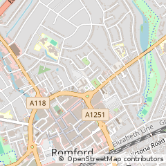 Map of Romford, Essex