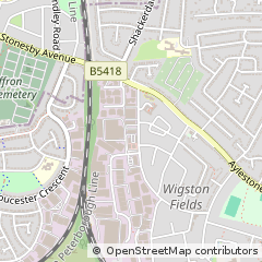 Map of Wigston, Leicestershire
