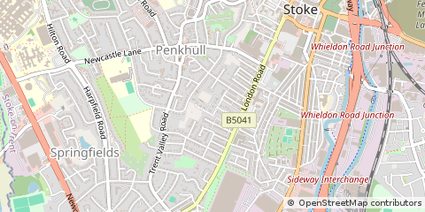 Map of Stoke-on-Trent, Staffordshire