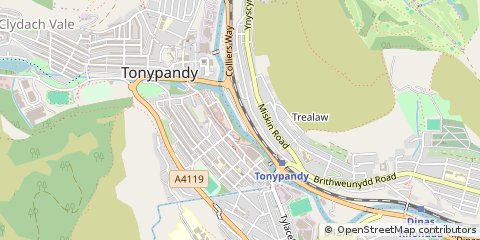 Map of Tonypandy, RCT