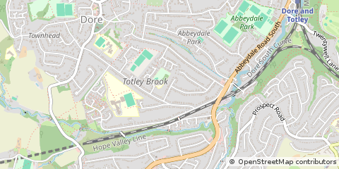 Map of Sheffield, South Yorkshire