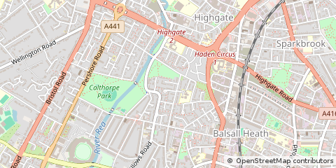 Map of Birmingham, West Midlands