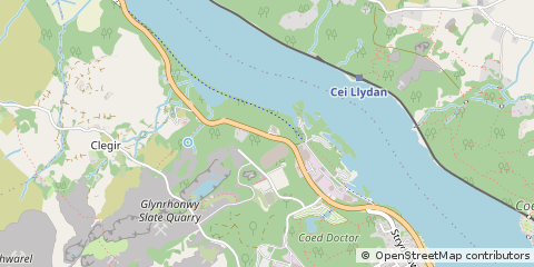 Map of Llanberis, Gwynedd