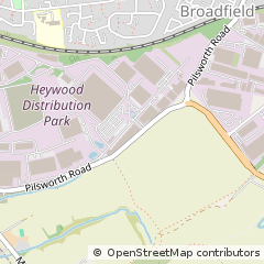 Map of Heywood, Lancashire