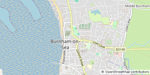 Map of Burnham-on-SEA