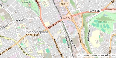 Map of Bradford, West Yorkshire