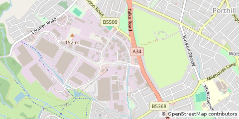 Map of Newcastle Under Lyme, Staffordshire