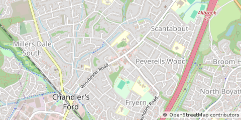 Map of Eastleigh, Hampshire