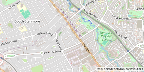Map of Edgware, Middlesex