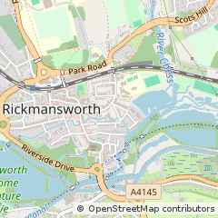 Map of Rickmansworth, Hertfordshire