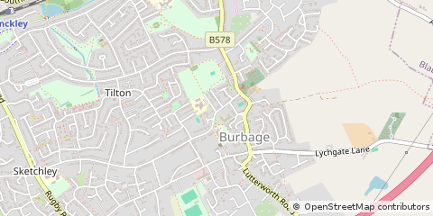 Map of Hinckley, Leicestershire