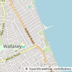 Map of Wallasey, Merseyside