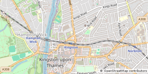 Map of Kingston Upon Thames