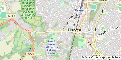 Map of Haywards Heath, West Sussex