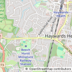 Map of Haywards Heath, West Sussex