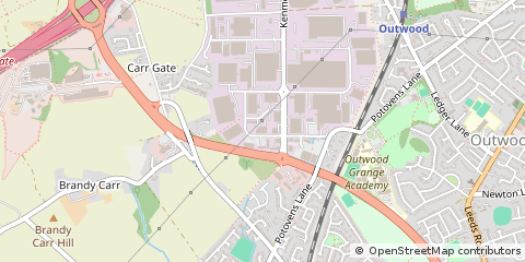 Map of Wakefield, West Yorkshire