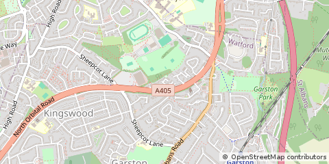 Map of Watford, Herts