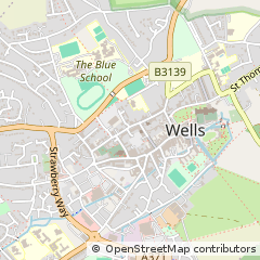 Map of Wells, Somerset