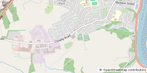 Map of Bideford, Devon