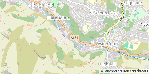 Map of Rossendale, Lancashire
