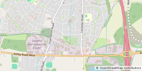 Map of NR Loughborough, Leicestershire