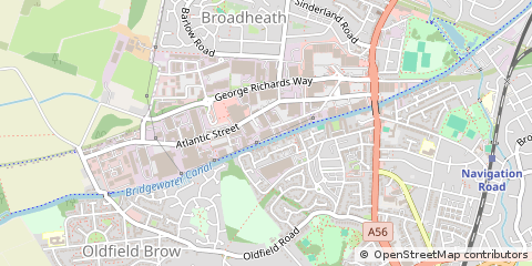 Map of Altrincham, Cheshire