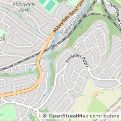 Map of Sheffield, South Yorkshire