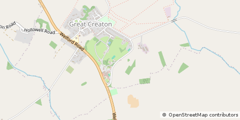 Map of Creaton, Northamptonshire